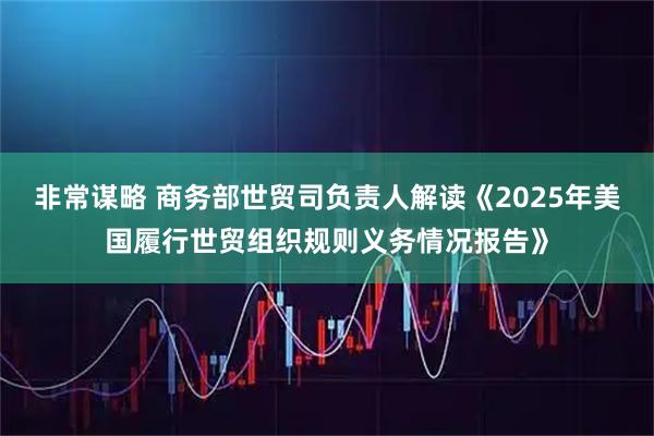 非常谋略 商务部世贸司负责人解读《2025年美国履行世贸组织规则义务情况报告》
